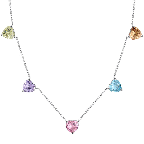 ˇMagic JewelryˇSparkling Colorful Heart Cut Necklace