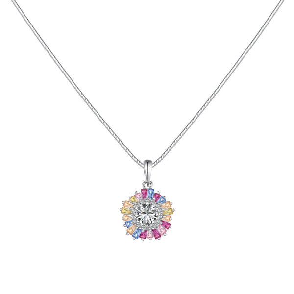 ˇMagic JewelryˇCharming Flower Colorful Necklace
