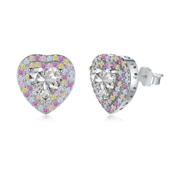 ˇMagic JewelryˇDazzling Heart Shape Lover Earrings