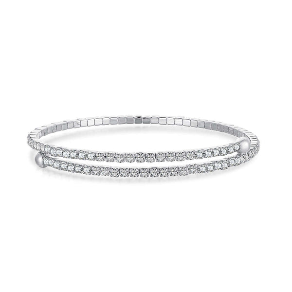 ˇMagic JewelryˇRow of Diamonds Round Fashion Bracelet